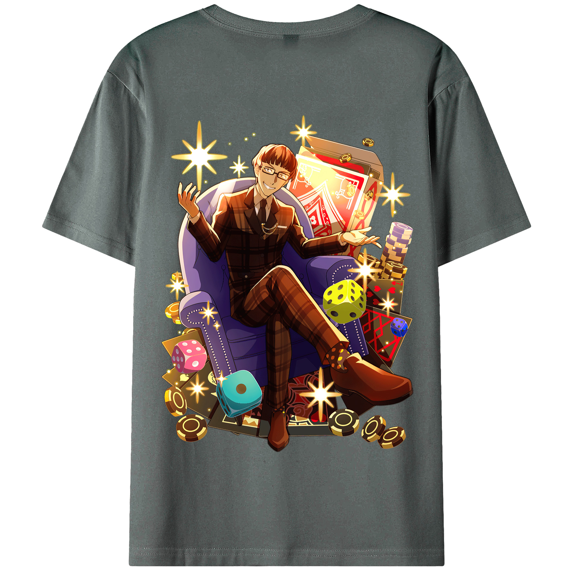 （画像用） 文豪ストレイドッグス Bungo Stray Dogs 綿100％半袖Tシャツ（背面プリント）